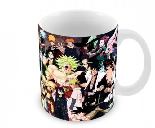 Caneca Polímero Animes Crossover Personalizada