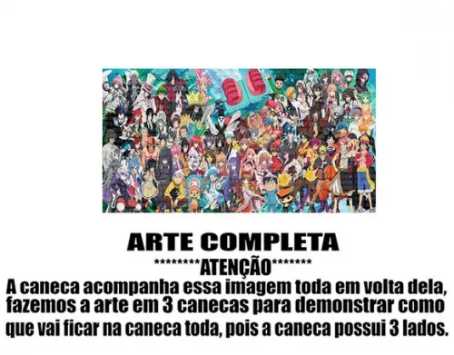 Caneca Polímero Animes Crossover Personalizada