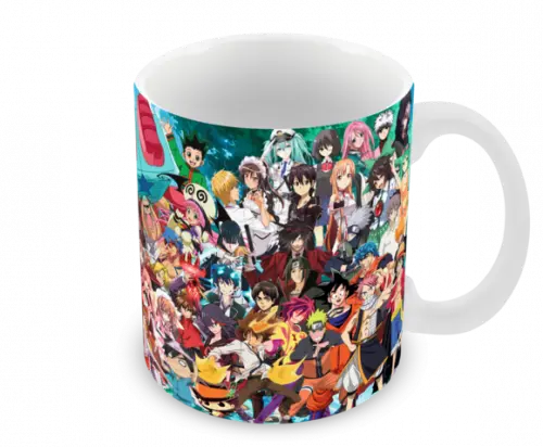 Caneca Polímero Animes Crossover Personalizada