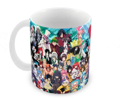 Caneca Polímero Animes Crossover Personalizada