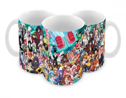 Caneca Polímero Animes Crossover Personalizada