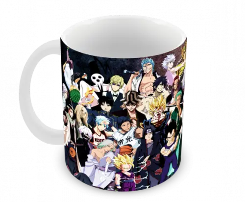 Caneca Polímero Animes Crossover Personalizada