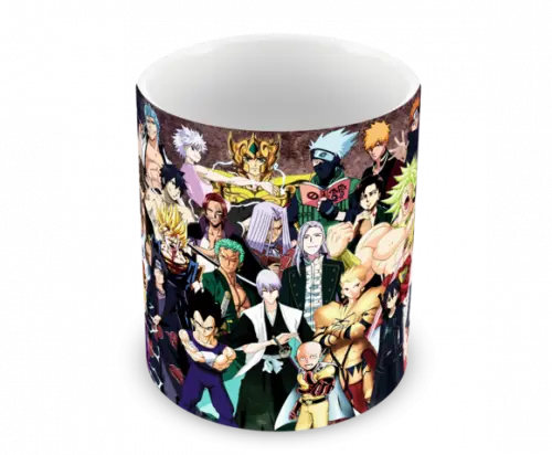 Caneca Polímero Animes Crossover Personalizada