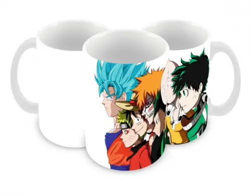 Caneca Polímero Animes Crossover Personalizada