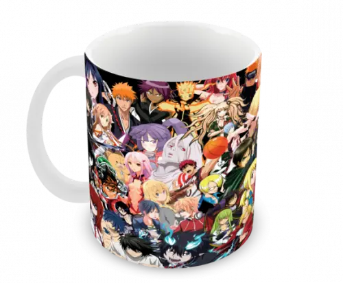 Caneca Polímero Animes Crossover Personalizada