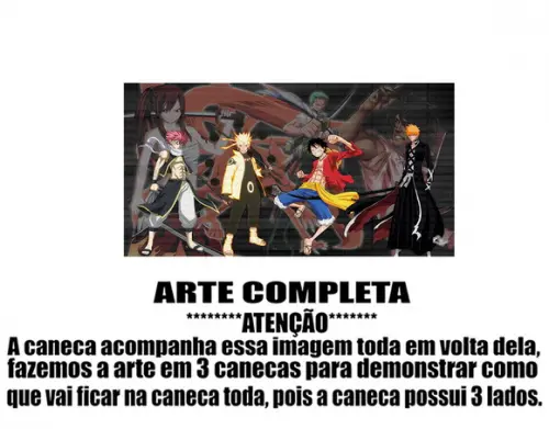 Caneca Polímero Animes Crossover Personalizada