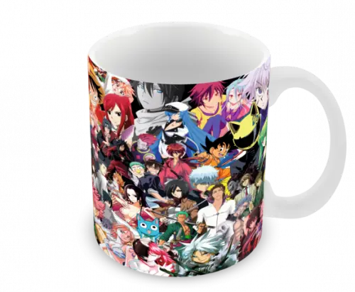 Caneca Polímero Animes Crossover Personalizada