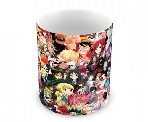 Caneca Polímero Animes Crossover Personalizada