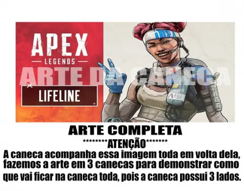 Caneca Polímero Apex Legends Personalizada