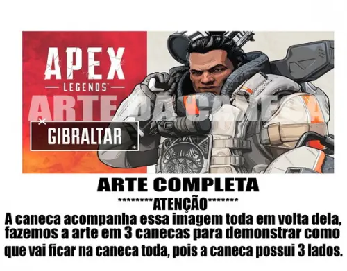 Caneca Polímero Apex Legends Personalizada