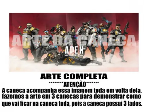 Caneca Polímero Apex Legends Personalizada