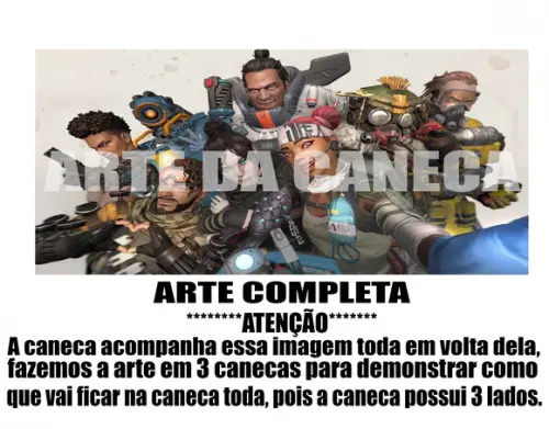 Caneca Polímero Apex Legends Personalizada