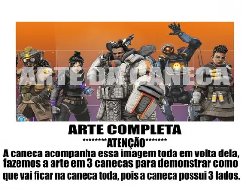 Caneca Polímero Apex Legends Personalizada