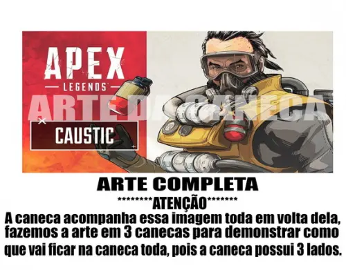 Caneca Polímero Apex Legends Personalizada