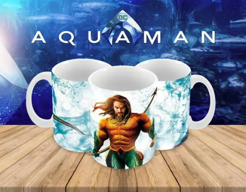 Caneca Polímero Aquaman Personalizada