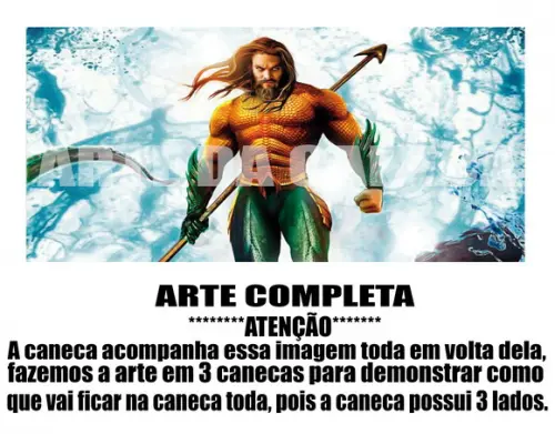 Caneca Polímero Aquaman Personalizada