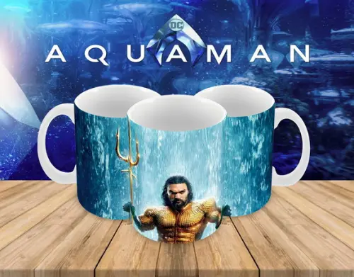 Caneca Polímero Aquaman Personalizada