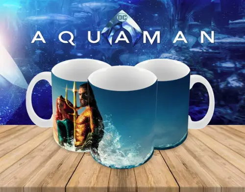 Caneca Polímero Aquaman Personalizada