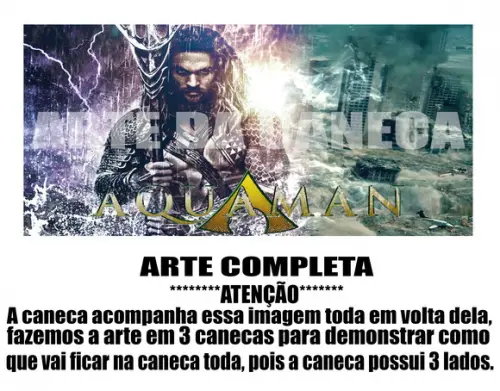 Caneca Polímero Aquaman Personalizada