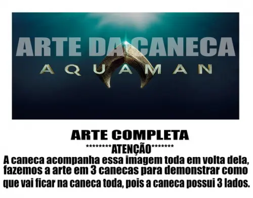 Caneca Polímero Aquaman Personalizada