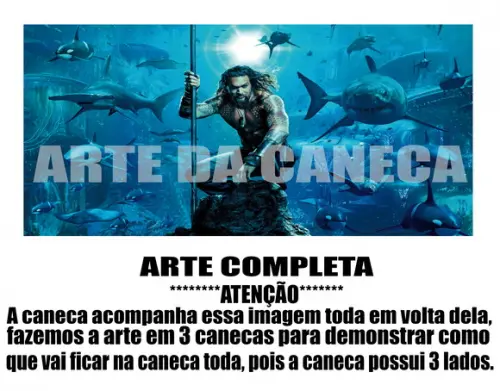 Caneca Polímero Aquaman Personalizada