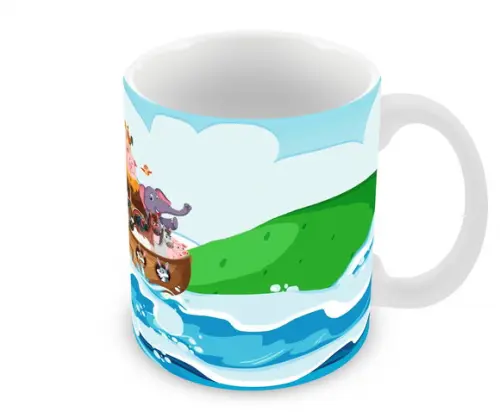 Caneca Polímero Arca de Noé Personalizada