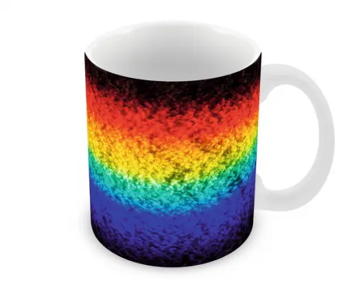 Caneca Polímero Arco Íris Personalizada