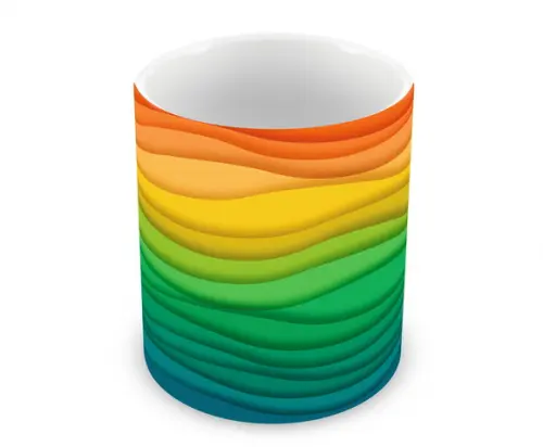 Caneca Polímero Arco Íris Personalizada