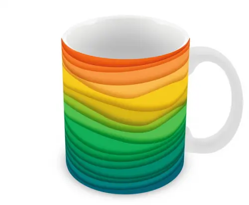 Caneca Polímero Arco Íris Personalizada