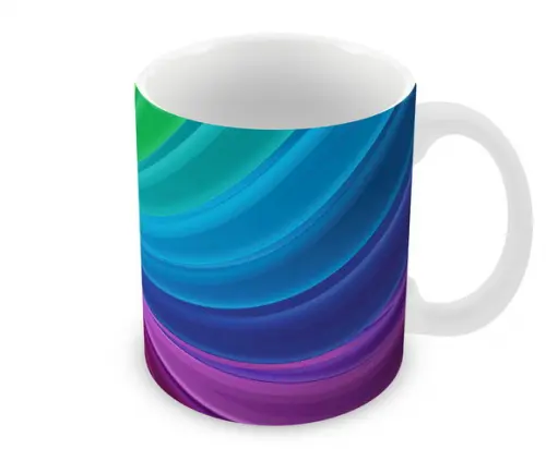 Caneca Polímero Arco Íris Personalizada