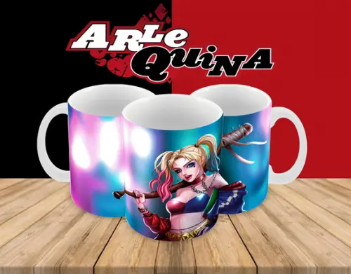 Caneca Polímero Arlequina Personalizada