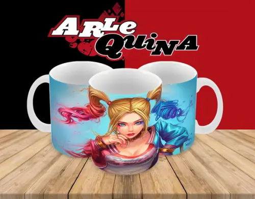 Caneca Polímero Arlequina Personalizada