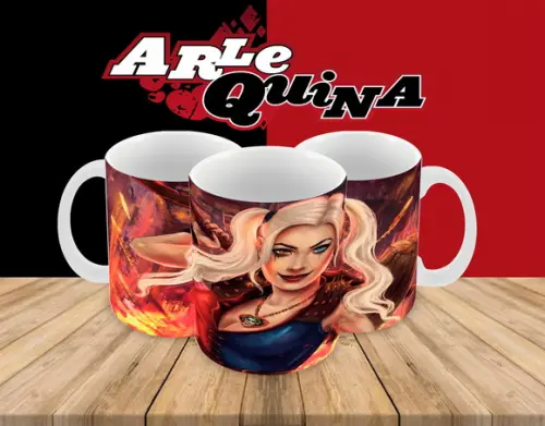 Caneca Polímero Arlequina Personalizada