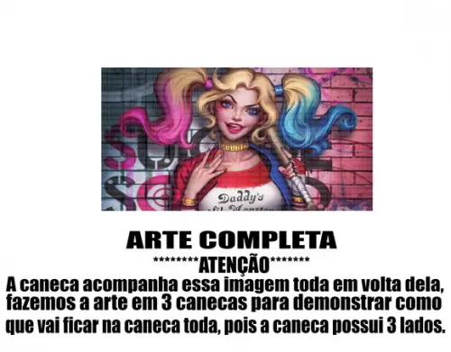 Caneca Polímero Arlequina Personalizada