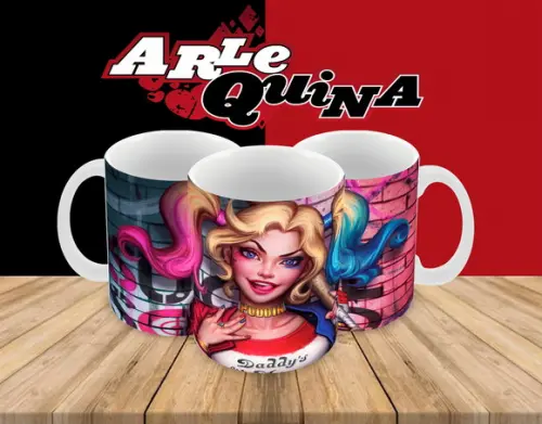 Caneca Polímero Arlequina Personalizada