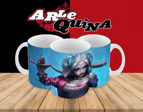 Caneca Polímero Arlequina Personalizada