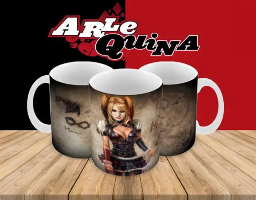 Caneca Polímero Arlequina Personalizada