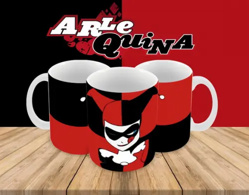 Caneca Polímero Arlequina Personalizada