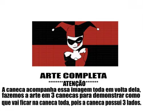 Caneca Polímero Arlequina Personalizada