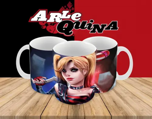 Caneca Polímero Arlequina Personalizada