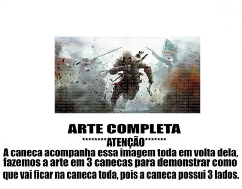 Caneca Polímero Assassins Creed Personalizada