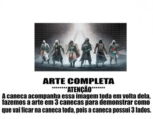 Caneca Polímero Assassins Creed Personalizada