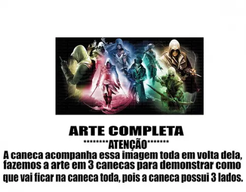 Caneca Polímero Assassins Creed Personalizada