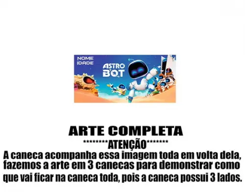 Caneca Polímero Astro Bot Personalizada