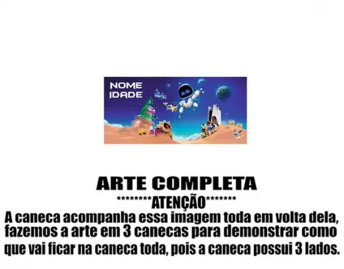 Caneca Polímero Astro Bot Personalizada