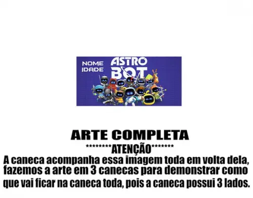 Caneca Polímero Astro Bot Personalizada