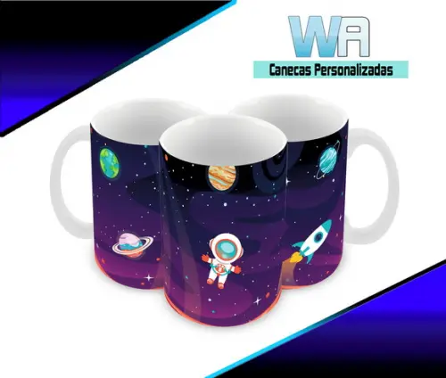 Caneca Polímero Astronauta Personalizada