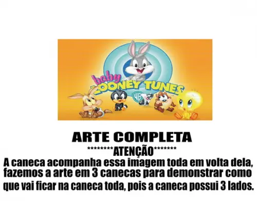Caneca Polímero Baby Looney Tunes Personalizada