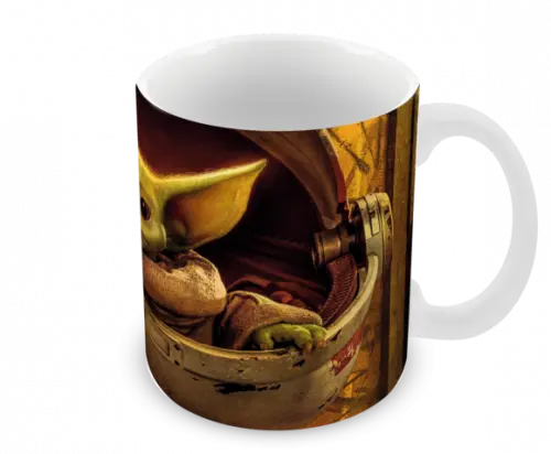 Caneca Polímero Baby Yoda Personalizada