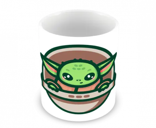Caneca Polímero Baby Yoda Personalizada